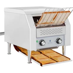 Brödrostar & Brödgrillar-Royal Catering - Brödrost med rullande band - 2200 watt - 7 hastighetsgrader - 3 lägen