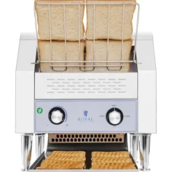 Brödrostar & Brödgrillar-Royal Catering - Brödrost med rullande band - 2200 watt - 7 hastighetsgrader - 3 lägen
