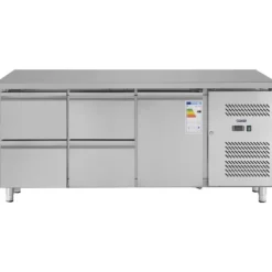 Royal Catering - Kylbänk - 403 l - 1 fack - 4 lådor - 179,5 x 71 cm - Klass B - Rostfritt Stål