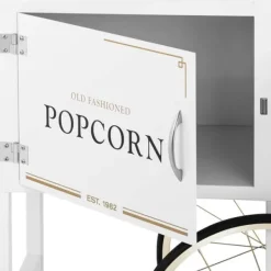 Popcornmaskiner-Royal Catering - Popcornvagn - Vit och guldfärgad