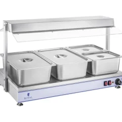 Royal Catering - Värmeplatta med 3 halogenlampor - 1550 W