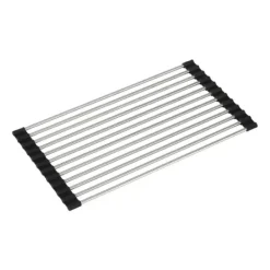 Rullbart Diskställ i Rostfritt Stål - Hopvikbart 45 x 23 cm