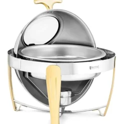 Tillbehör För Matservering-Rund bain-marie-värmare för pastabaserade rätter med rolltop-överdrag, 6 l