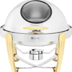 Tillbehör För Matservering-Rund bain-marie-värmare för pastabaserade rätter med rolltop-överdrag, 6 l