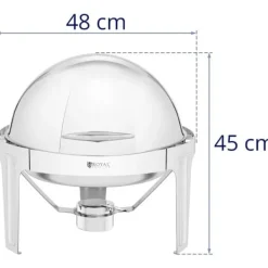 Tillbehör För Matservering-Rundabordsmatvärmare för pasta med rolltop-överdrag, 5,8 l