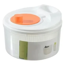 Salladsslungor-Sallad Spinner Manuell Sallad Spinner 3L Stor kapacitet Grönsakstvättmaskin Torktumlare Avloppssil med skål och durkslag