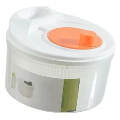 Salladsslungor-Sallad Spinner Manuell Sallad Spinner 3L Stor kapacitet Grönsakstvättmaskin Torktumlare Avloppssil med skål och durkslag