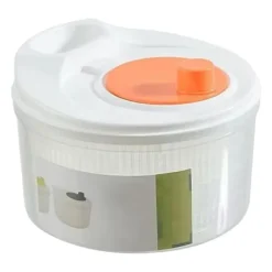 Salladsslungor-Sallad Spinner Manuell Sallad Spinner 3L Stor kapacitet Grönsakstvättmaskin Torktumlare Avloppssil med skål och durkslag