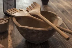 Different design Matbestick-Salladsbestick Hand 30 cm trä