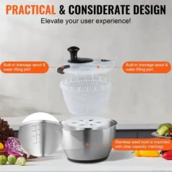 Salladsslungor-Salladslunga, 25x25x21 cm, Rostfritt stål