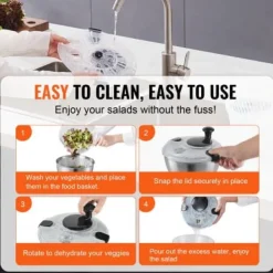 Salladsslungor-Salladslunga, 25x25x21 cm, Rostfritt stål