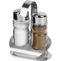 Salt och peppar Set Salt Shaker Glas Peppar Shaker Kryddställ