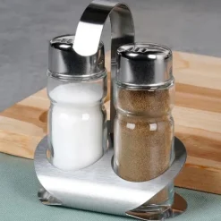 Salt och peppar Set Salt Shaker Glas Peppar Shaker Kryddställ