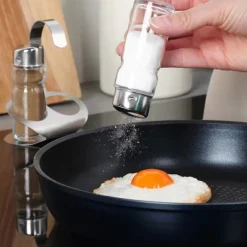 Salt och peppar Set Salt Shaker Glas Peppar Shaker Kryddställ