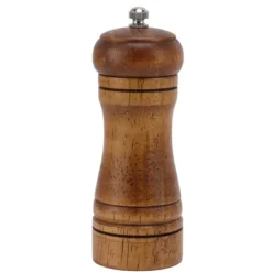 Salt- och pepparkvarn i trä - Justerbar keramisk slipmekanism - Kvarn för hemmakök 14,3x5,5 cm