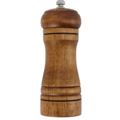 Salt- och pepparkvarn i trä - Justerbar keramisk slipmekanism - Kvarn för hemmakök 14,3x5,5 cm