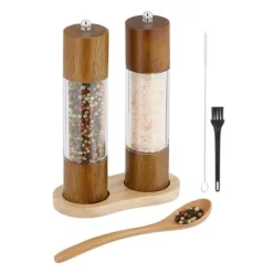 Salt- och pepparkvarn set, 21x5 cm, Brun