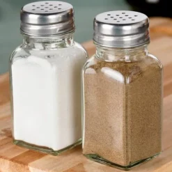 Salt- och pepparset, 2-delad saltkar i glas + pepparskakare, 80 ml, VILDE 229152