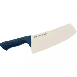 SAMURA Köksknivar-ARNY 8.2" Japanskt Stål Klyvkniv med Marinblå Pionhandtag - Premium Kockkniv för Professionella Kockar och Hemmakockar