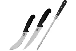 SAMURA Köksknivar-Knivset Slaktare, 3-delad