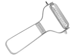 SAMURA Premium Rostfritt Stål Grönsaksskalare med Julienneblad - Högkvalitativt Japanskt Köksverktyg för Enkel Matberedning