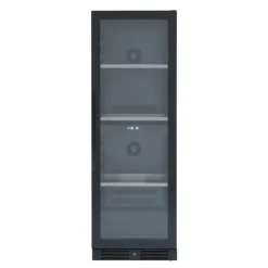 Scandomestic SV 1382 B - Vinkylskåp - 2 zoner - bredd: 59,5 cm - djup: 68,2 cm - höjd: 176,4 cm - 461 liter - svart - Upp till 138 flaskor