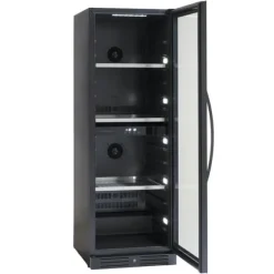 Scandomestic SV 1382 B - Vinkylskåp - 2 zoner - bredd: 59,5 cm - djup: 68,2 cm - höjd: 176,4 cm - 461 liter - svart - Upp till 138 flaskor