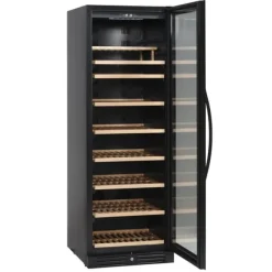 Scandomestic SV 111 B Premium Collection - Vinkylskåp - 1 zon - bredd: 59,5 cm - djup: 72,5 cm - höjd: 176,4 cm - 426 liter - svart - Upp till 126 fl | CDON