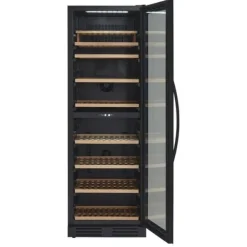 Scandomestic SV 124 B Premium Collection - Vinkylskåp - 2 zoner - bredd: 59,5 cm - djup: 72,5 cm - höjd: 176,4 cm - 416 liter - svart - Upp till 126 | CDON