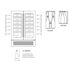 Scandomestic SV 91 X - Vinkylskåp - 2 zoner - bredd: 59,5 cm - djup: 61,6 cm - höjd: 87,2 cm - 119 liter - svart/rostfritt stål - Upp till 36 flaskor | CDON