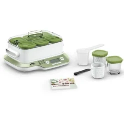 SEB Multi Delices Express & Vegetal yoghurtmaskin, 6 skålar, 6 program, Expressprogram, Vegetaliska desserter, Tillverkad i Frankrike