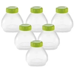 SEB yoghurttillbehörssats - 6 flaskor och kapsyler - Vit