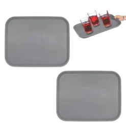 Serveringsfat & Skålar-Serveringsbricka, 2x 46x35x2 cm, Grå