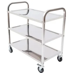 Tillbehör För Matservering-Serveringsvagn - Rostfritt stål - 3 våningar - Med hjul - För restaurang, kök och hotell