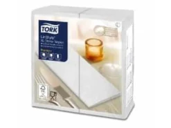 Pappersservetter-Servett Tork Linstyle 48x48 cm 1/8 vikning Vit,6 st x 50 st/krt