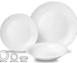 Tallrikar & Bordsserviser-Servis Set 18 stycken tallrikar för 6 personer KINGHOFF KH-1875