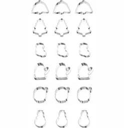 Kakformar-Set med 18 kakformar, 6 former, TADAR 2931