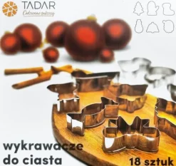 Kakformar-Set med 18 kakformar, 6 former, TADAR 2931