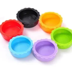 Flaskkapsyler-Set med 6 kapsyler i silikon för öl, läsk och vin