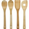 Set med 4 köksskedar i bambu