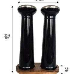 Set med peppar- och saltkryddkvarnar KLAUSBERG KB-7705 svart saltkvarn