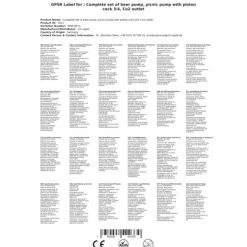 Ölkranar-Set med picknickpump med kolvkran 3/4 Co2-utlopp, KEG:Type G