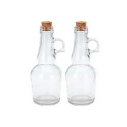 Olje- & Vinägerbehållare-Set olja och vinäger - Ej tillgänglig - 250 ml - 2 glasflaskor - Praktisk och elegant