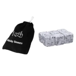 Whiskystenar-3set X 6st/set Whiskeyisstenar, återanvändbara isstenar för säkra drycker, med påse