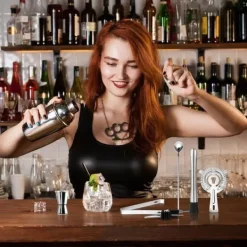 Verktygsset För Drinkar-Shaker-Shaker Cocktail-Kit Cocktail-Accessoar för professionell bartender - Rostfritt stål - 750 ml - 8 PCS - För hemmet, baren, festen