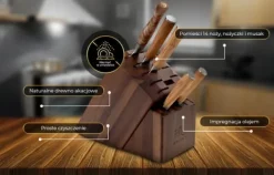 Köksorganiserare-Shiori 撓 Akashia Burokku knivställ 16 hål