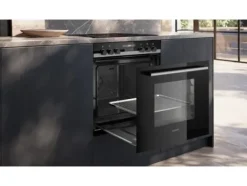 Siemens Spisar-HE517BBS4 + EI645CFB6E, Induktionshäll med zon, 4 zone(s), Glass-keramisk, Svart, Röra, 58,3 cm