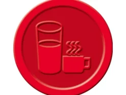 Sigel WM006, Rund, Polypropylen (PP), Röd, 2,5 cm, 25 mm, 25 mm