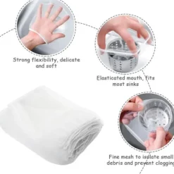 Sil - Yutou kinesiska engångsfilter i 200-pack för tvättställ, diskho, kök, badrum, handfat