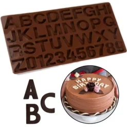 Bakning-Silikon Chokladform Bakform Bokstäver Alfabet SiIlikonform